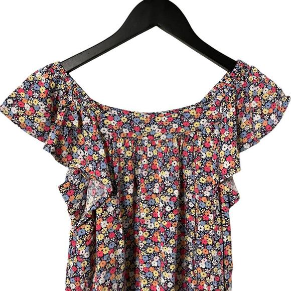 Gap Kids NWT Floral Flutter Sleeve Blouse Size 14/16 - Picture 3 of 7